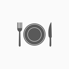 fork knife dish icon