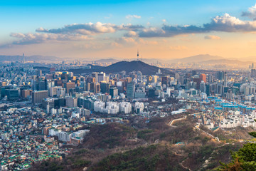 Fototapeta na wymiar Seoul City Skyline, South Korea