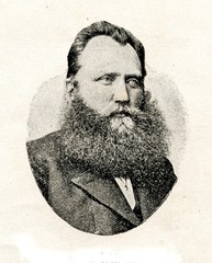 Toms Gailītis-Gaidulis (1843-1917), latvian schoolteacher, writer and public figure (from book "Baltijas Westnescha diwdesmitpeecu ...", 1893) 