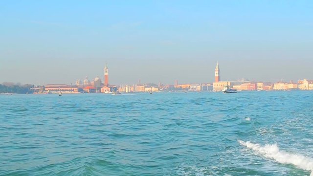 Venice coastline seen from the water