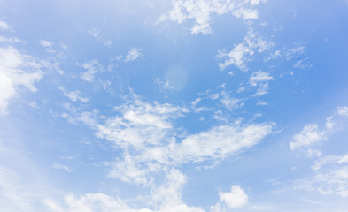 White cloud in the blue sky