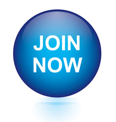 Join now blue circular button