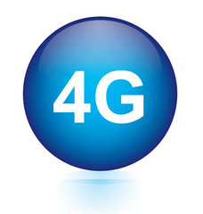 4G blue circular button