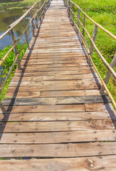 Fototapeta na wymiar Old wooden bridge
