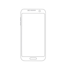 Smartphone, mobile phone isolated, vector illustration.