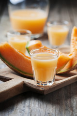Sweet alcoholic liqueur with melon