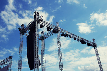 Stage construction for concert