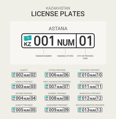 Kazakhstan License Plate