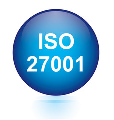 ISO 27001 blue button 