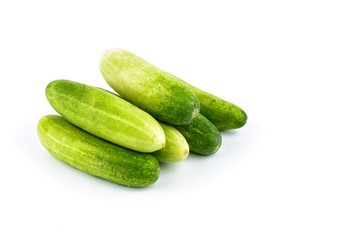 Cucumber on white background