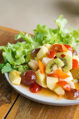 Spicy salad mixed fruit of Thai style