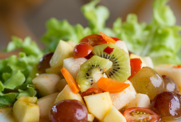 Spicy salad mixed fruit of Thai style