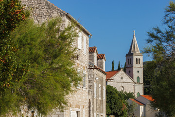 Catholic church in town of Zlarin, on Zlarin island, Croatia