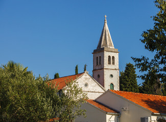 Catholic church in town of Zlarin, on Zlarin island, Croatia