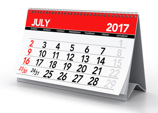July 2017 Calendar
