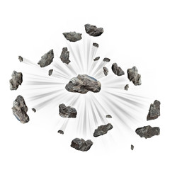 exploding rock concept 3d render - 119747054