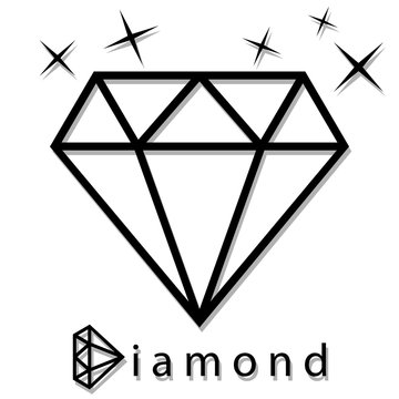 Diamond as a silhouette