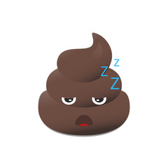 Shit emoji. Poo emoticons. Poop emoji face isolated. 
