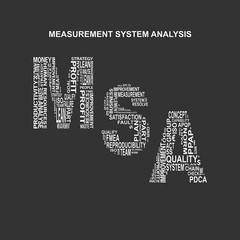 Measurement system analysis typography background