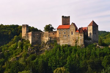 Fototapeta premium Herdegg. Beautiful old castle in the nice countryside of Austria. National Park Thaya Valley, Lower Austria - Europe.
