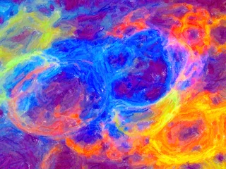 Papier Peint Lavable Mélange de couleurs Arrière-plan coloré abstrait - image générée numériquement