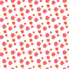 Seamless maple leaves pattern