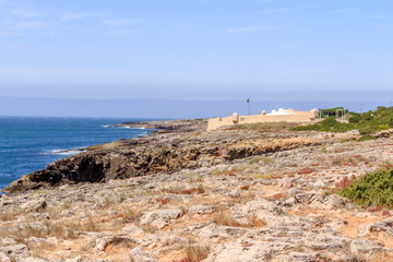 Fototapeta na wymiar Vista da costa de Cascais em Portugal 