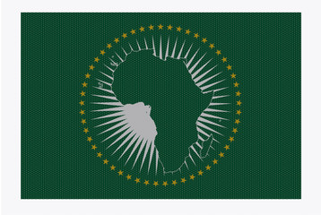 African Union Flag White Dots
