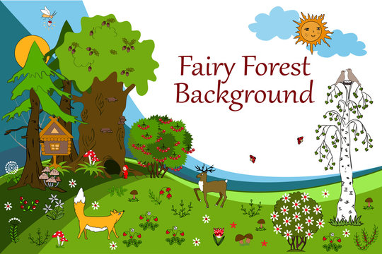 Fairy forest background.
