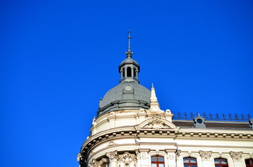 tower decorating a residential building