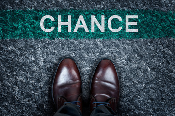 Chance message on asphalt