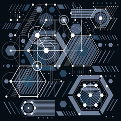 Architectural blueprint, vector digital background with differen