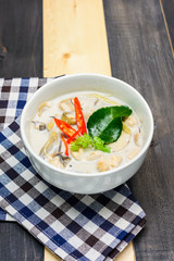 coconut milk soup with chicken