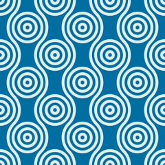 Vector endless geometric pattern composed with circles and lines