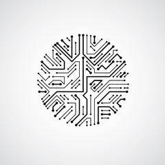 Technology communication cybernetic element. Vector abstract ill