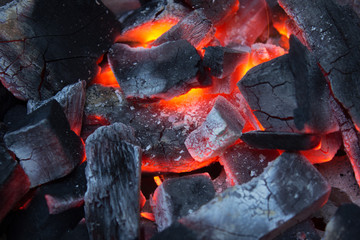 Charcoal Stove burning