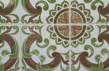 Vintage azulejos, traditional Portuguese tiles
