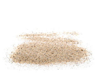 pile sand isolated on white background