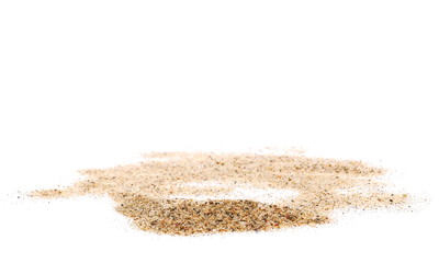 pile sand isolated on white background