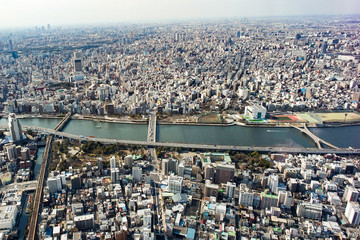 Obraz premium High view of Tokyo, Japan.