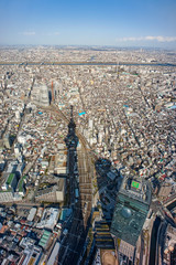 High view of Tokyo, Japan.