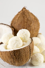Coconut cookies in a fresh fruit bowl