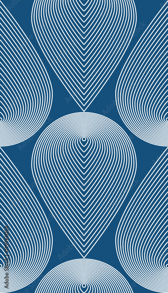 Poster continuous vector pattern with graphic lines, decorative abstrac