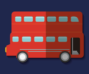 bus london england landmark patriotic british culture icon. Colorful design. Vector illustration