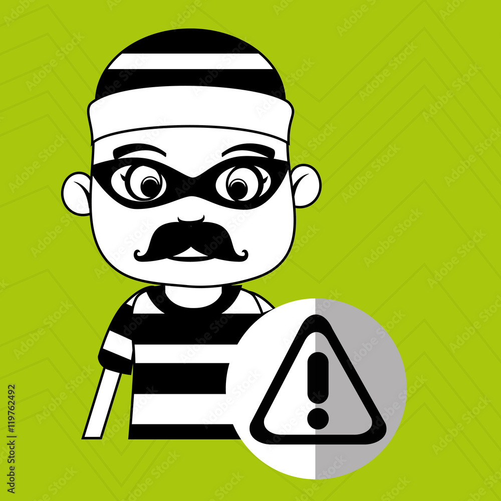 Poster hacker security warning vector illustration eps 10