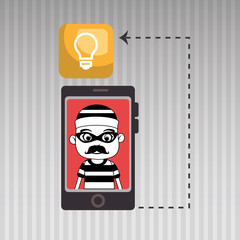 smartphone security information design vector illustration eps 10