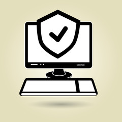 pc laptop virus icon vector illustration eps 10