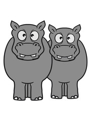team couple couple 2 friends dick funny comic cartoon sweet little cute baby hippo happy child