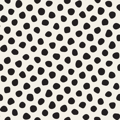 Vector Seamless Black And White Jumble Circles Pattern
