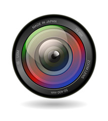 Camera photo lens vector.
